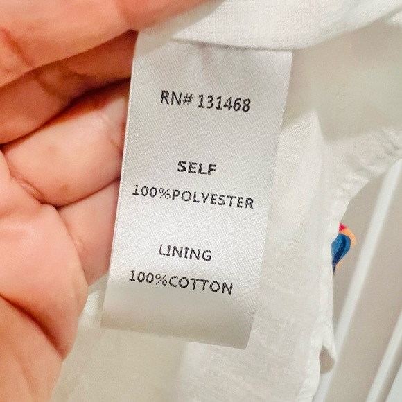 NWOT Avara Floral Polkadot Tiered Maxi Dress Short Sleeve with Tie Sz. Medium - Picture 8 of 11